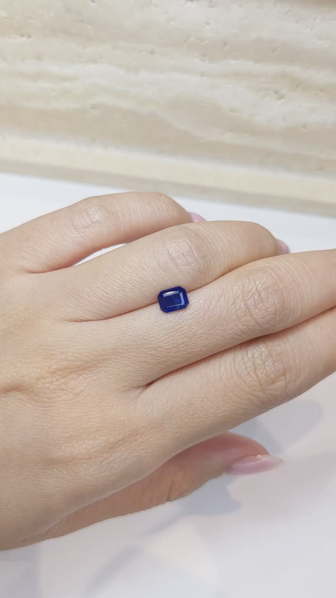 1.19 Ct. Purplish Blue Sapphire from Ceylon (Sri Lanka) Size Video