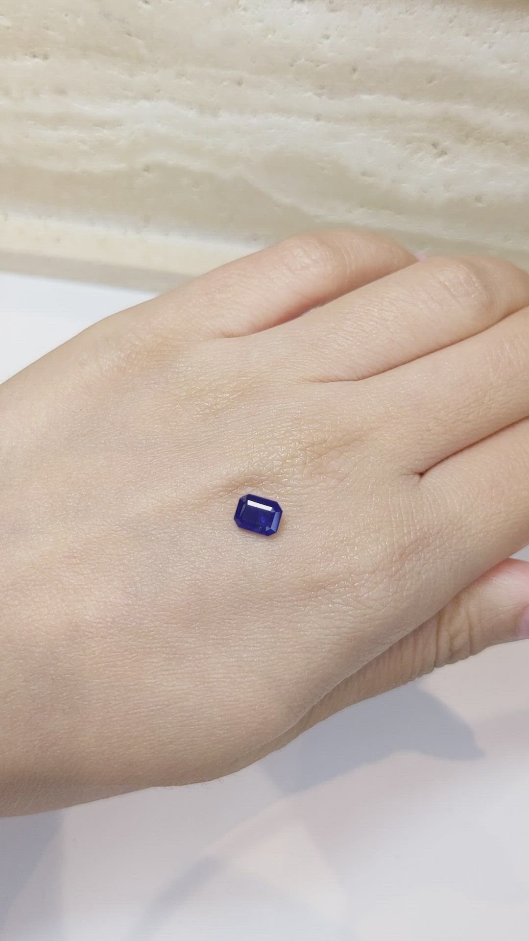 1.19 Ct. Purplish Blue Sapphire from Ceylon (Sri Lanka) Size Video