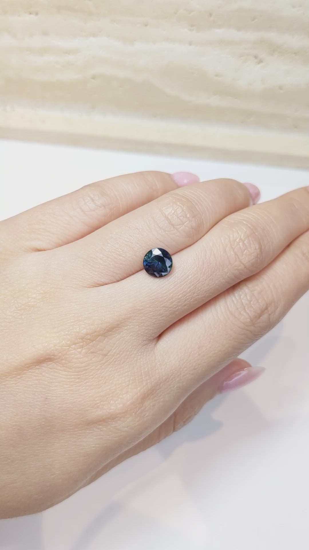 1.94 Ct. Greenish Blue Sapphire from Ceylon (Sri Lanka) Size Video