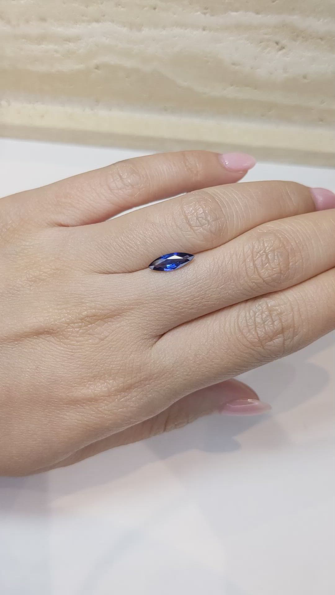 1.04 Ct. Blue Sapphire from Ceylon (Sri Lanka) Size Video
