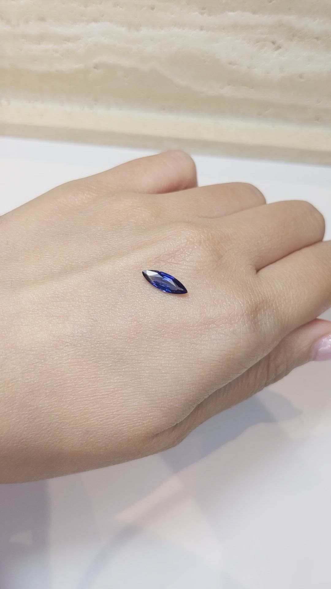 1.04 Ct. Blue Sapphire from Ceylon (Sri Lanka) Size Video