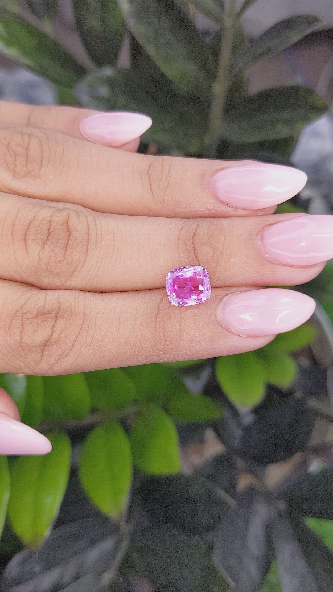 2.38 Ct. Pink Sapphire from Ceylon (Sri Lanka) Size Video