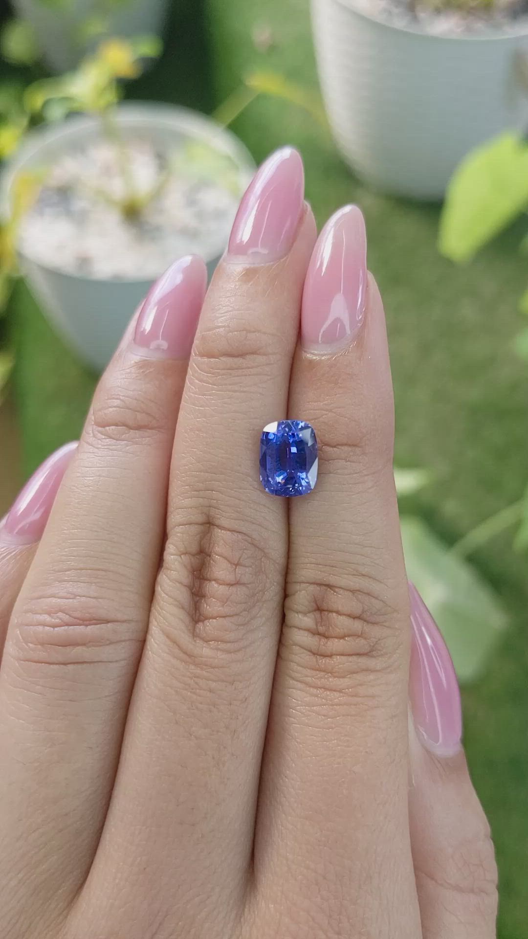 3.13 Ct. Blue Sapphire from Ceylon (Sri Lanka) Size Video
