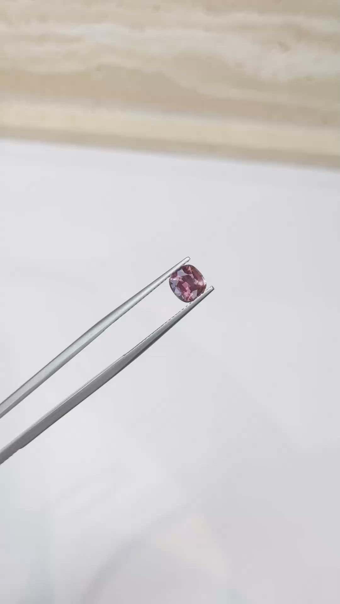 1.47 Ct. Pinkish Brown Sapphire from Madagascar Size Video
