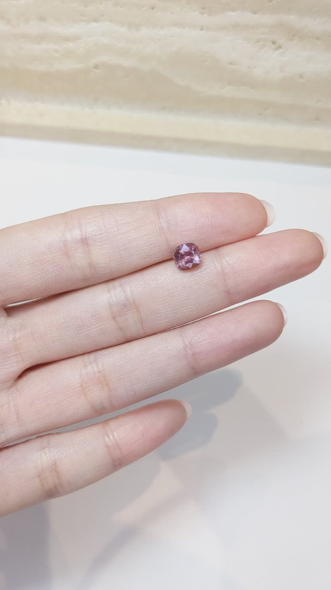 1.47 Ct. Pinkish Brown Sapphire from Madagascar Size Video