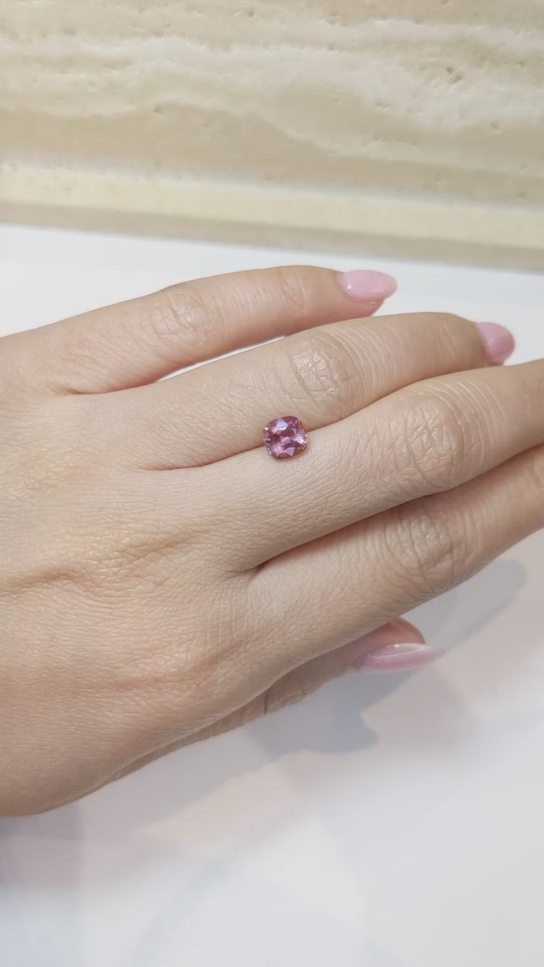 1.47 Ct. Pinkish Brown Sapphire from Madagascar Size Video
