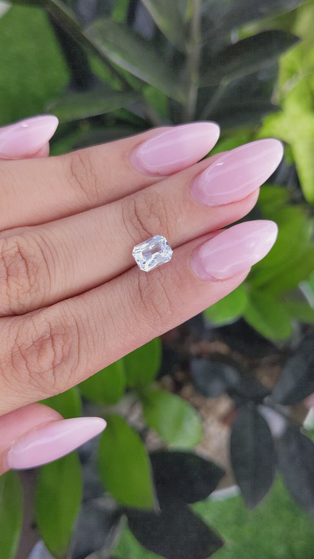 1.75 Ct. White Sapphire from Ceylon (Sri Lanka) Size Video