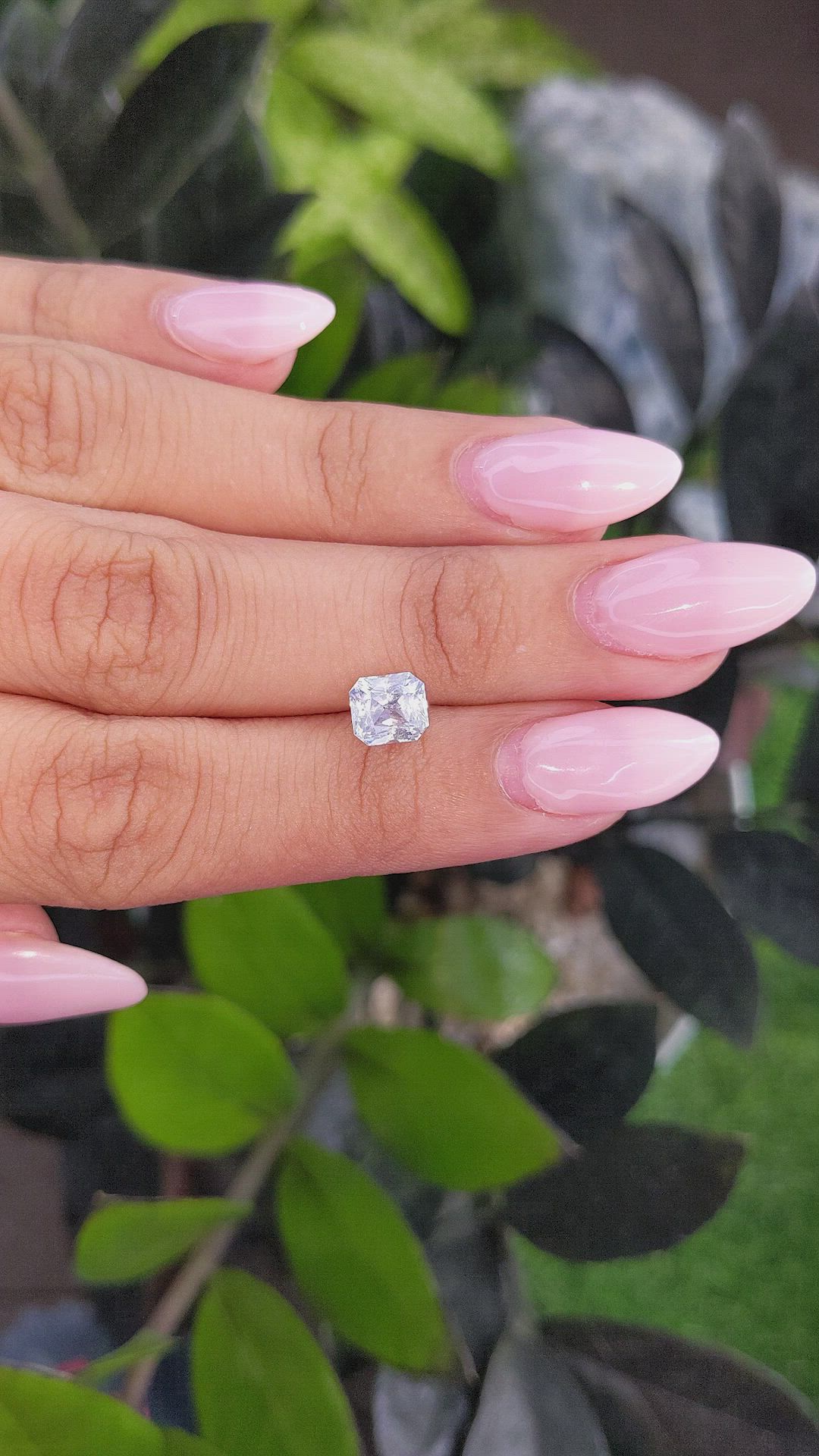 1.62 Ct. White Sapphire from Ceylon (Sri Lanka) Size Video