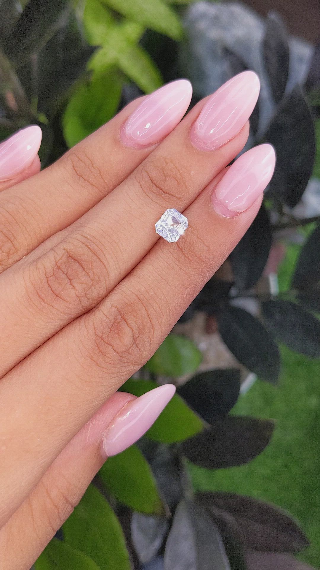 1.62 Ct. White Sapphire from Ceylon (Sri Lanka) Size Video