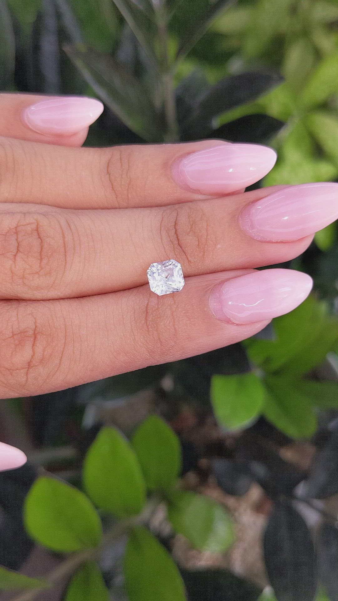 1.45 Ct. White Sapphire from Ceylon (Sri Lanka) Size Video