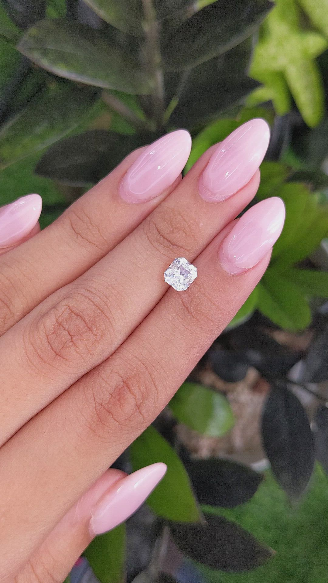 1.45 Ct. White Sapphire from Ceylon (Sri Lanka) Size Video