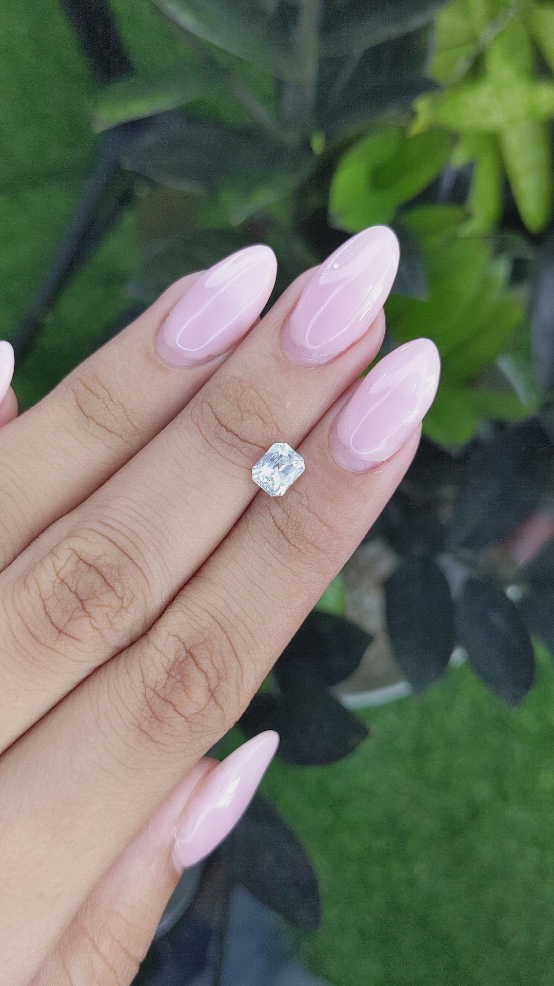 1.36 Ct. White Sapphire from Ceylon (Sri Lanka) Size Video