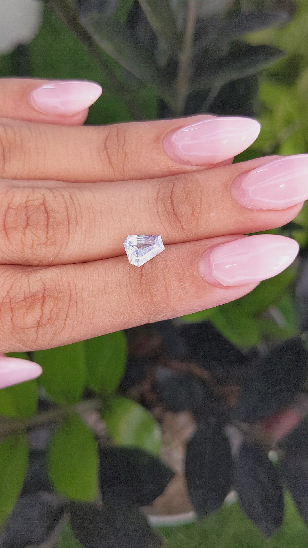 1.36 Ct. White Sapphire from Ceylon (Sri Lanka) Size Video