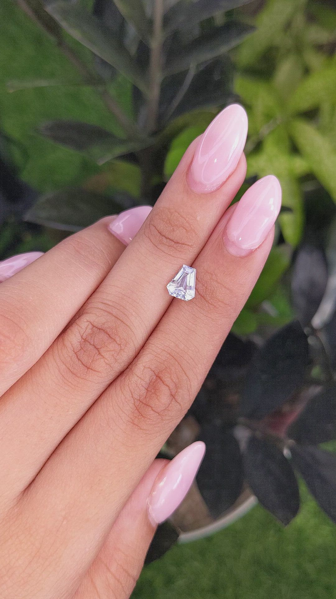 1.36 Ct. White Sapphire from Ceylon (Sri Lanka) Size Video