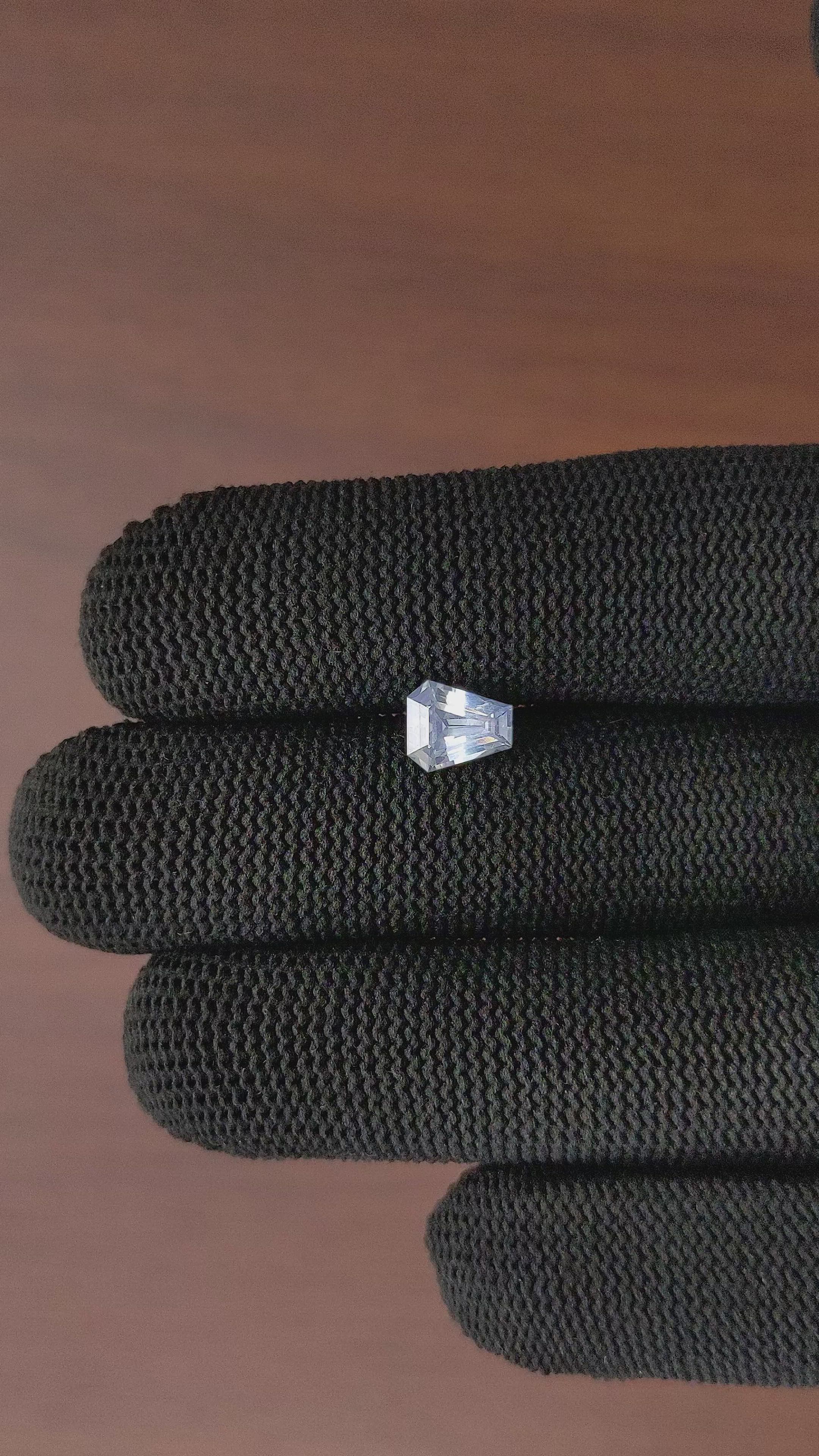 1.36 Ct. White Sapphire from Ceylon (Sri Lanka) Size Video