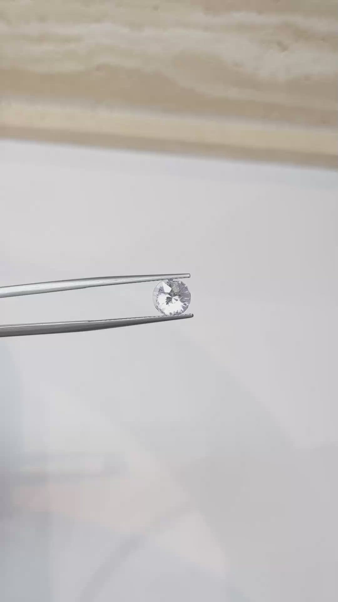 1.45 Ct. White Sapphire from Ceylon (Sri Lanka) Size Video