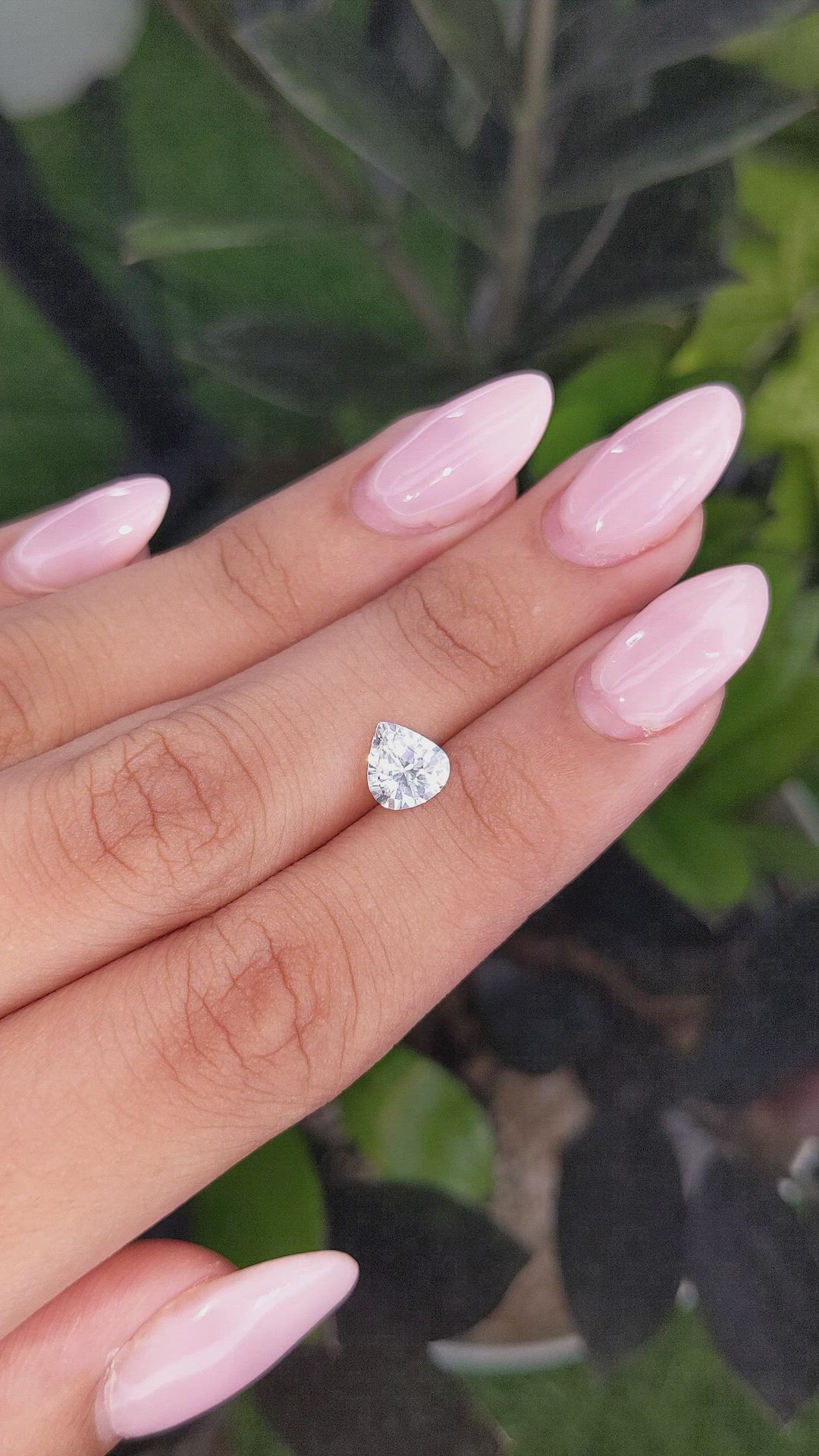 1.19 Ct. White Sapphire from Ceylon (Sri Lanka) Size Video