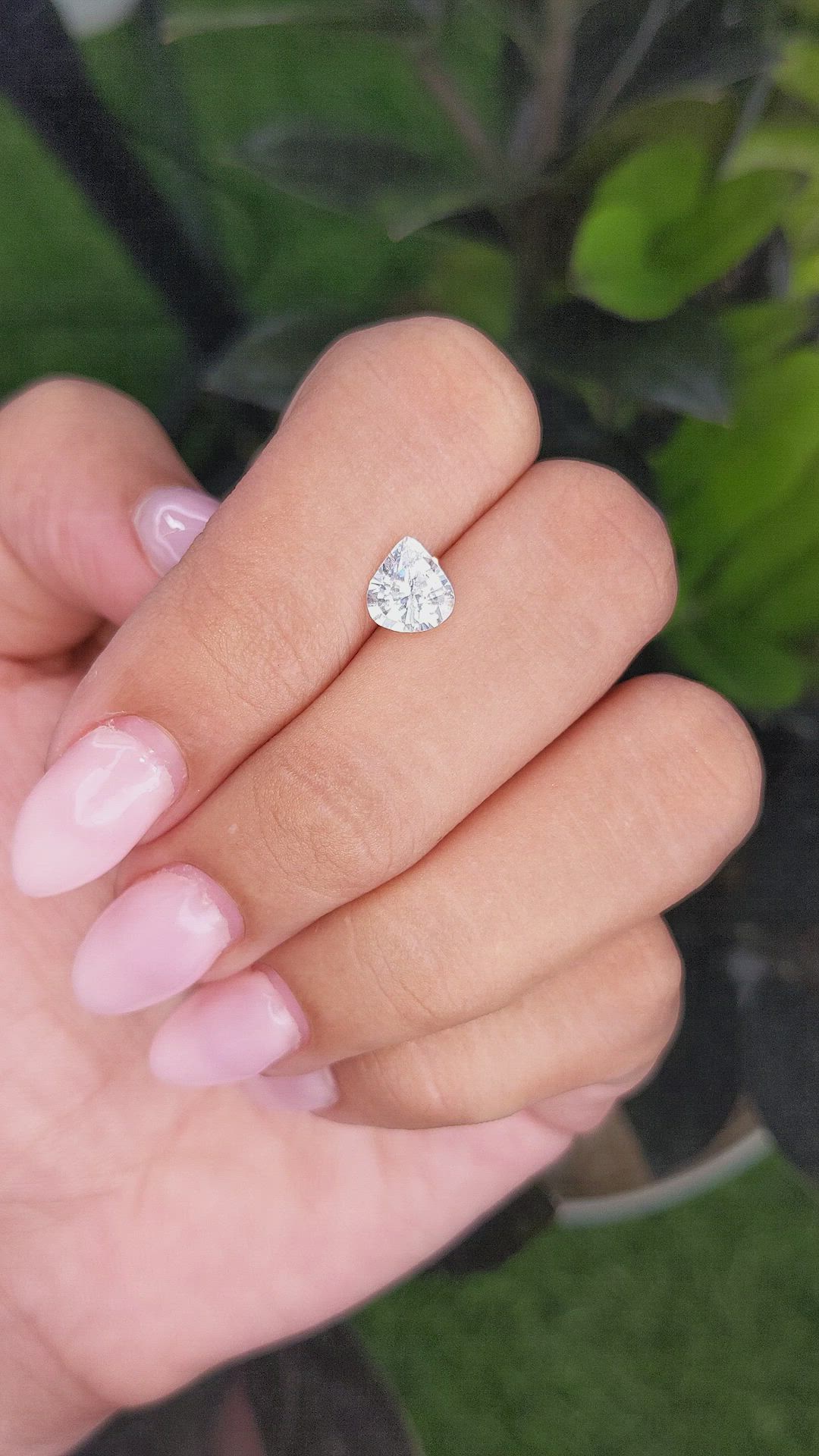 1.19 Ct. White Sapphire from Ceylon (Sri Lanka) Size Video