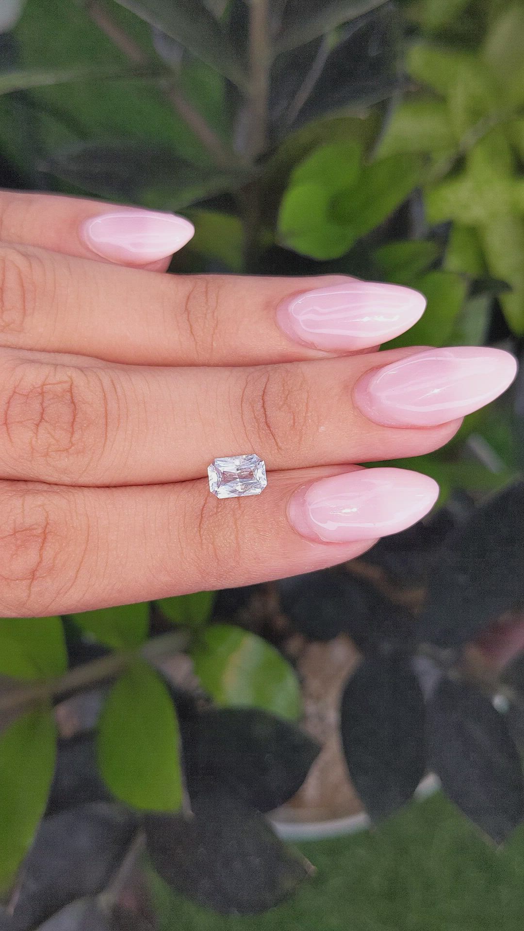 1.15 Ct. White Sapphire from Ceylon (Sri Lanka) Size Video