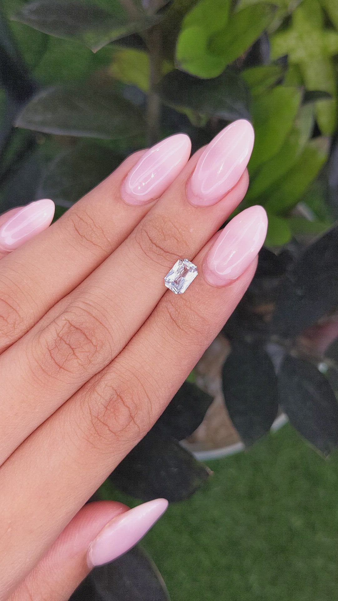 1.15 Ct. White Sapphire from Ceylon (Sri Lanka) Size Video