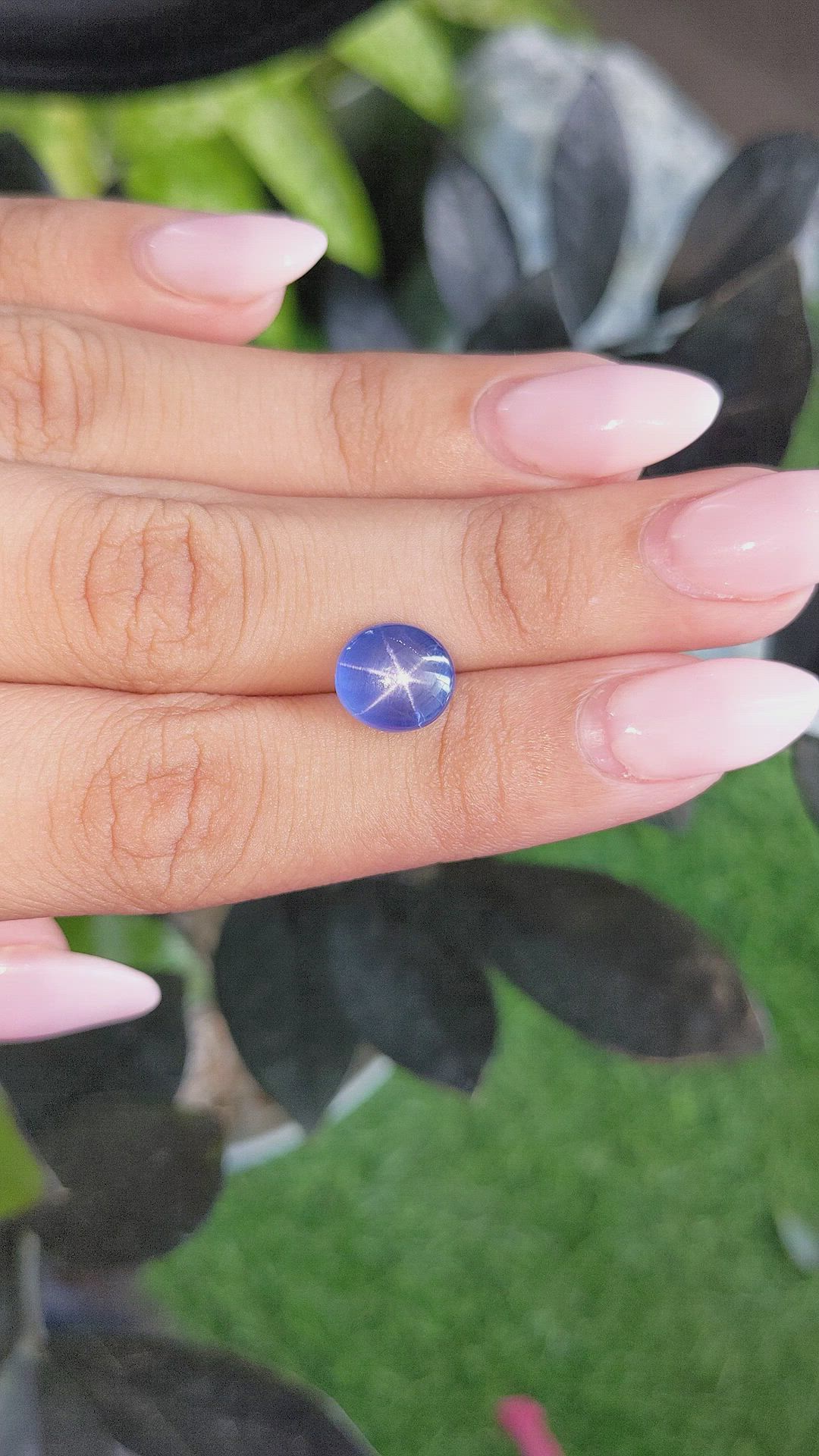 6.25 Ct. Blue Star Sapphire from Ceylon (Sri Lanka) Size Video