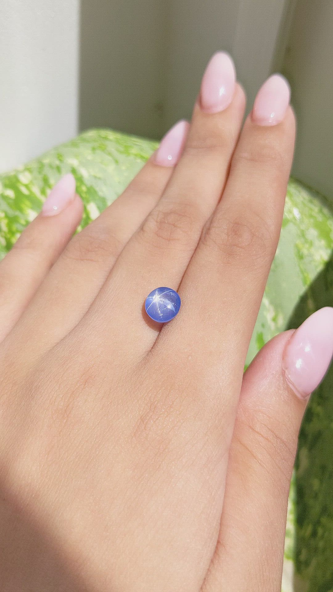3.76 Ct. Blue Star Sapphire from Ceylon (Sri Lanka) Size Video