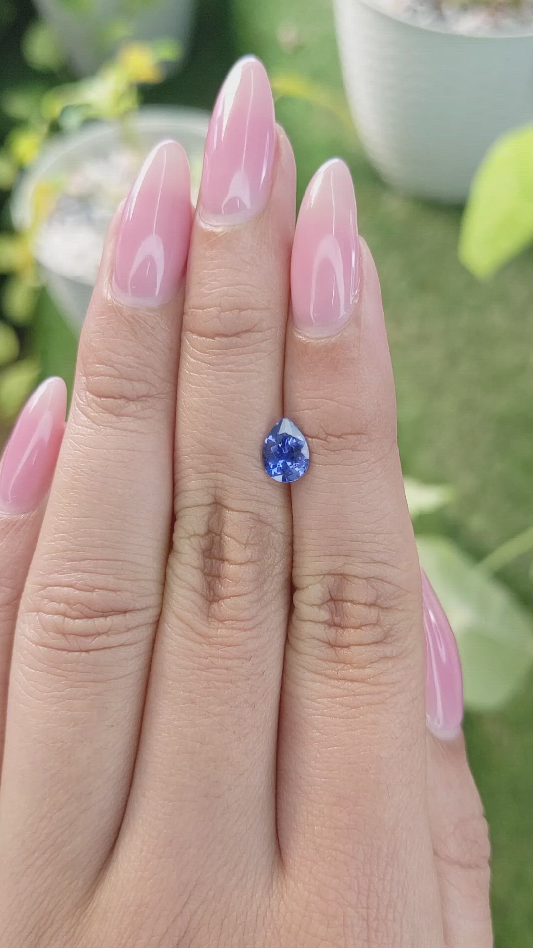 1.06 Ct. Blue Sapphire from Ceylon (Sri Lanka) Size Video