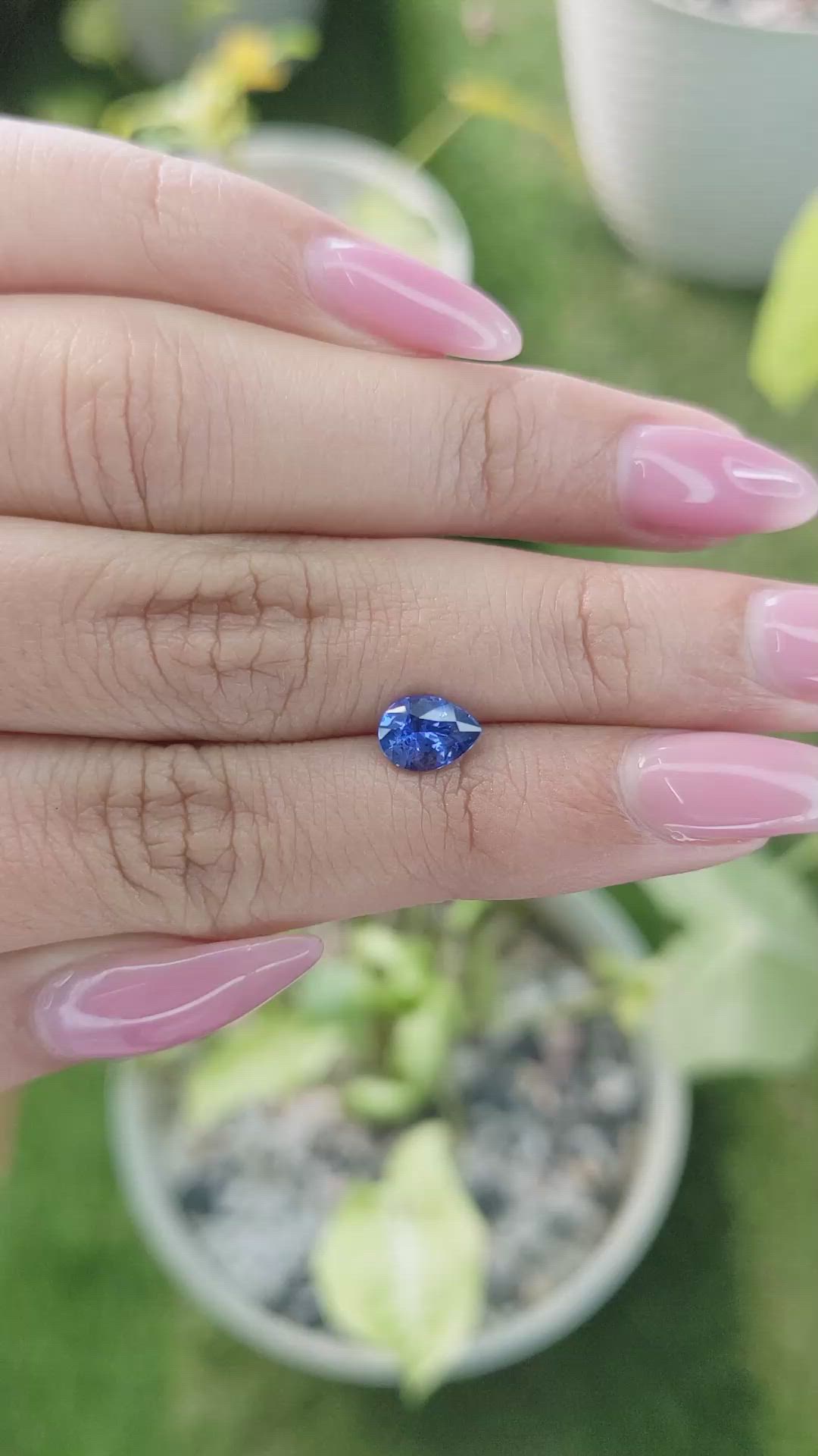 1.06 Ct. Blue Sapphire from Ceylon (Sri Lanka) Size Video