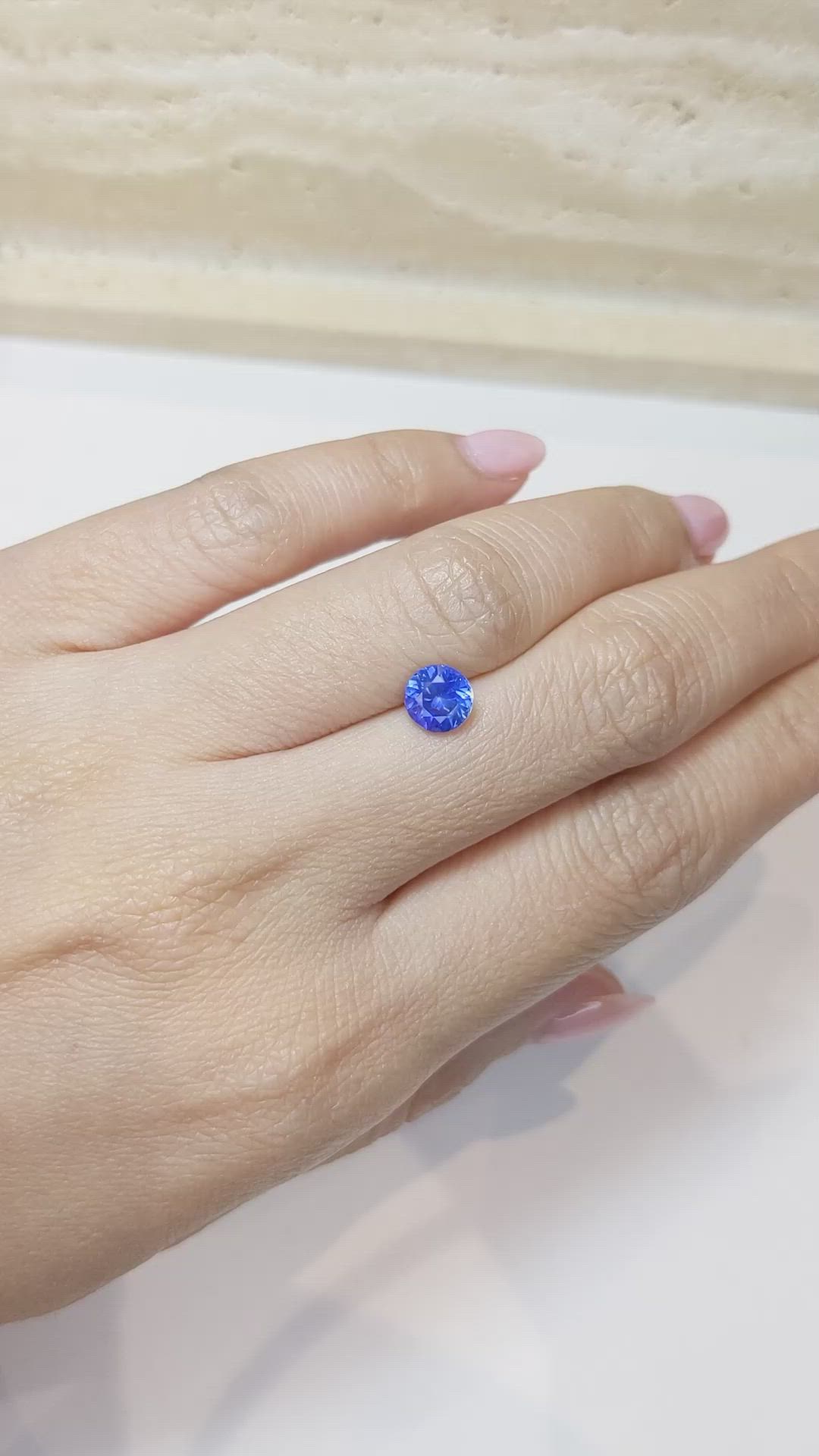 1.62 Ct. Blue Sapphire from Ceylon (Sri Lanka) Size Video