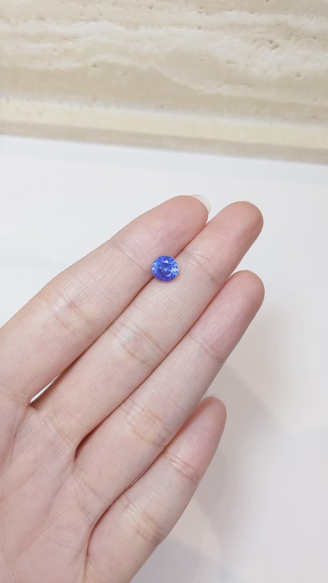 1.62 Ct. Blue Sapphire from Ceylon (Sri Lanka) Size Video