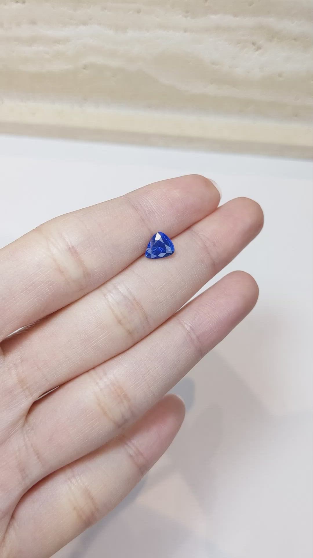 1.21 Ct. Blue Sapphire from Ceylon (Sri Lanka) Size Video