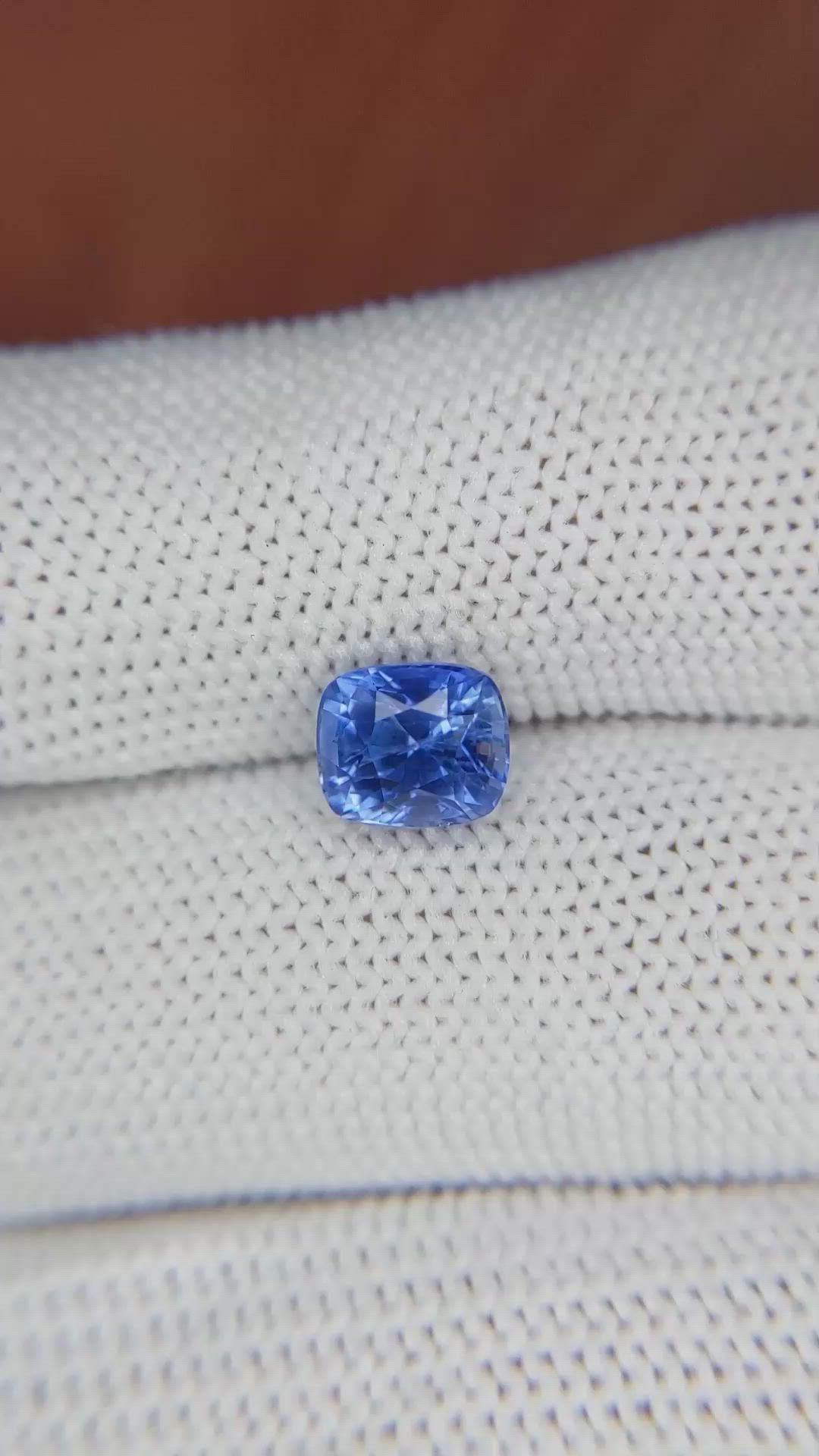 1.98 Ct. Blue Sapphire from Ceylon (Sri Lanka) Size Video