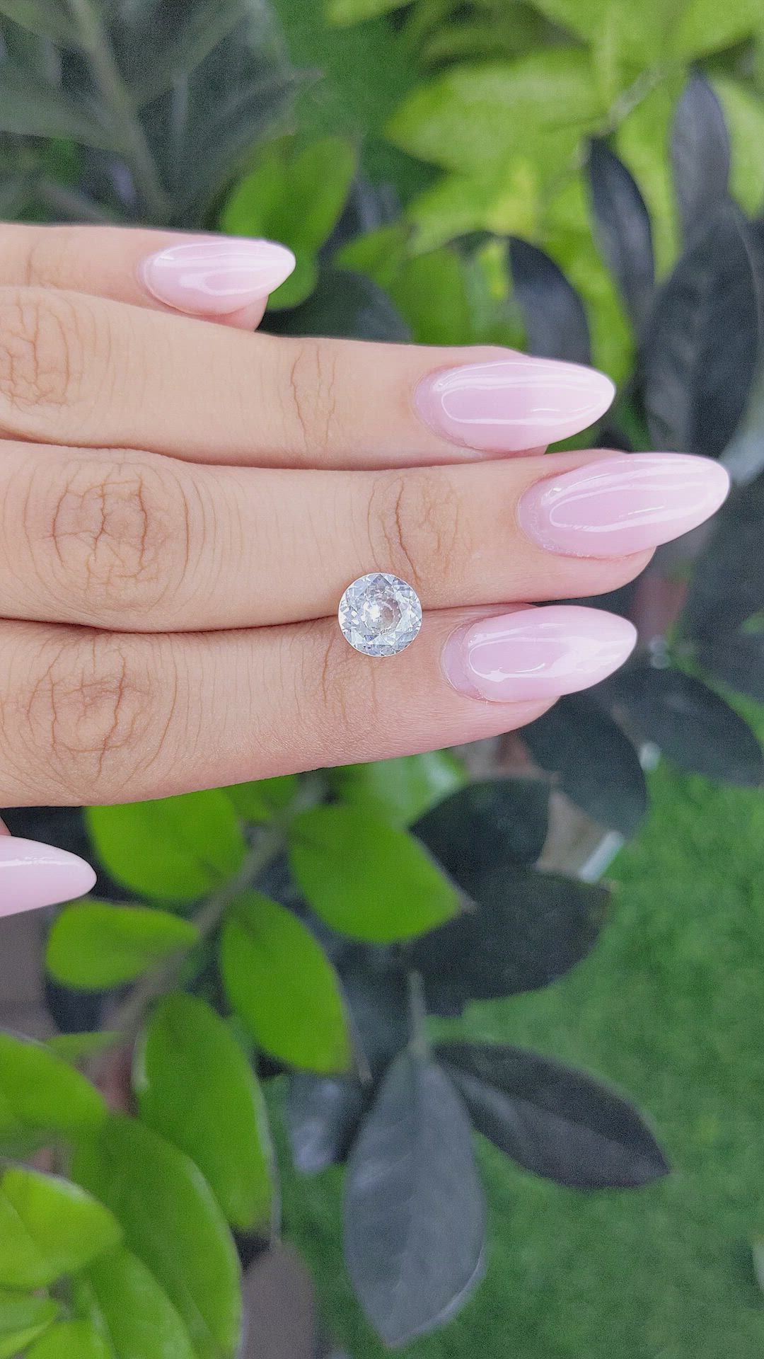 2.32 Ct. White Sapphire from Ceylon (Sri Lanka) Size Video