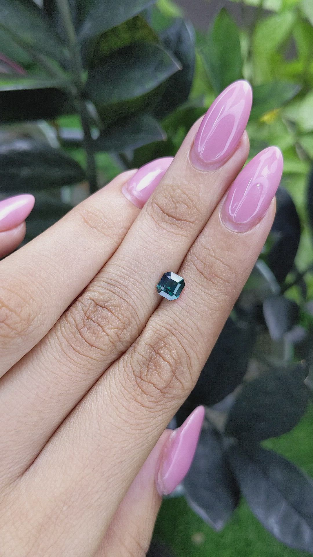 1.10 Ct. Bluish Green Sapphire from Madagascar Size Video