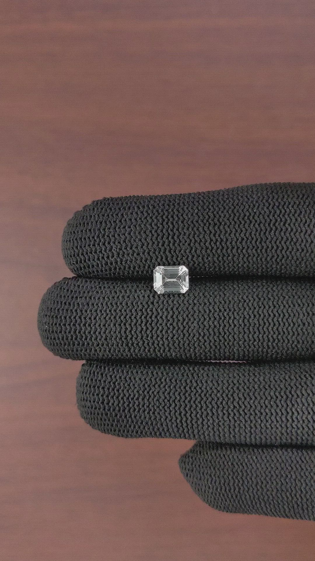 1.48 Ct. White Sapphire from Ceylon (Sri Lanka) Size Video