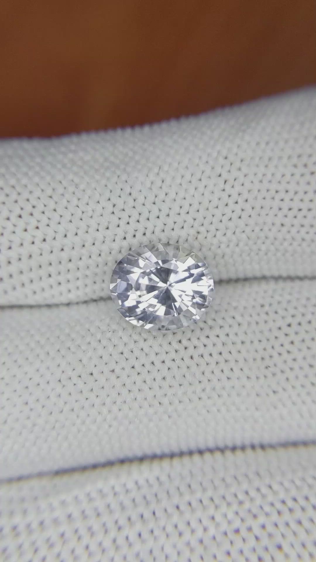 3.52 Ct. Greyish Blue Sapphire from Ceylon (Sri Lanka) Size Video