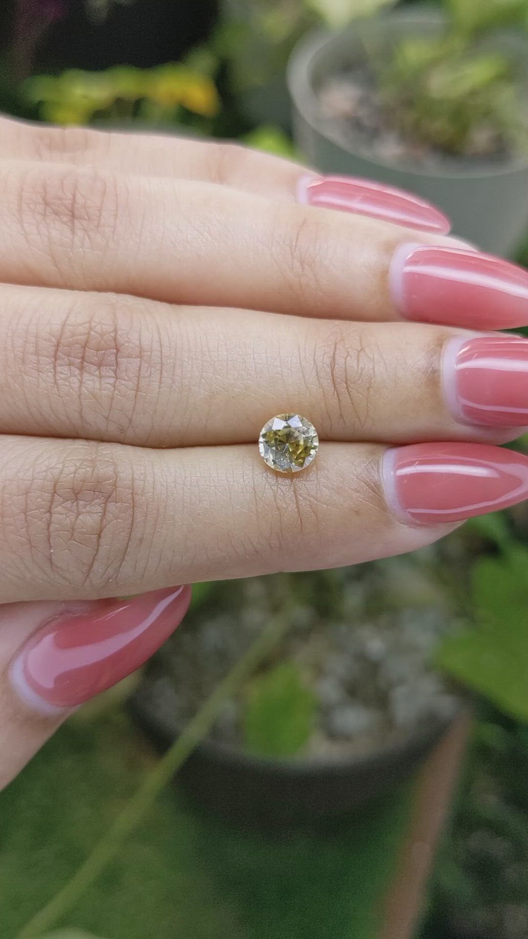 1.29 Ct. Bi Color Sapphire from Ceylon (Sri Lanka) Size Video