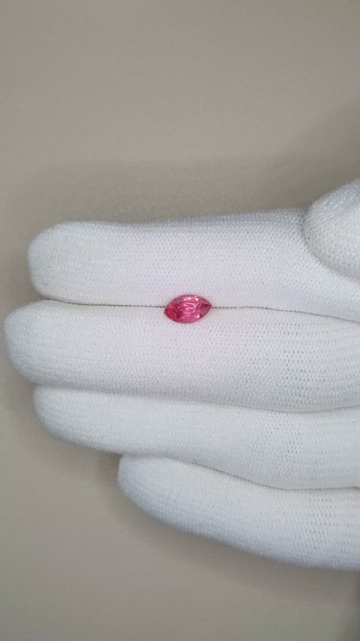 0.94 Ct. Reddish Pink Sapphire from Mozambique Size Video