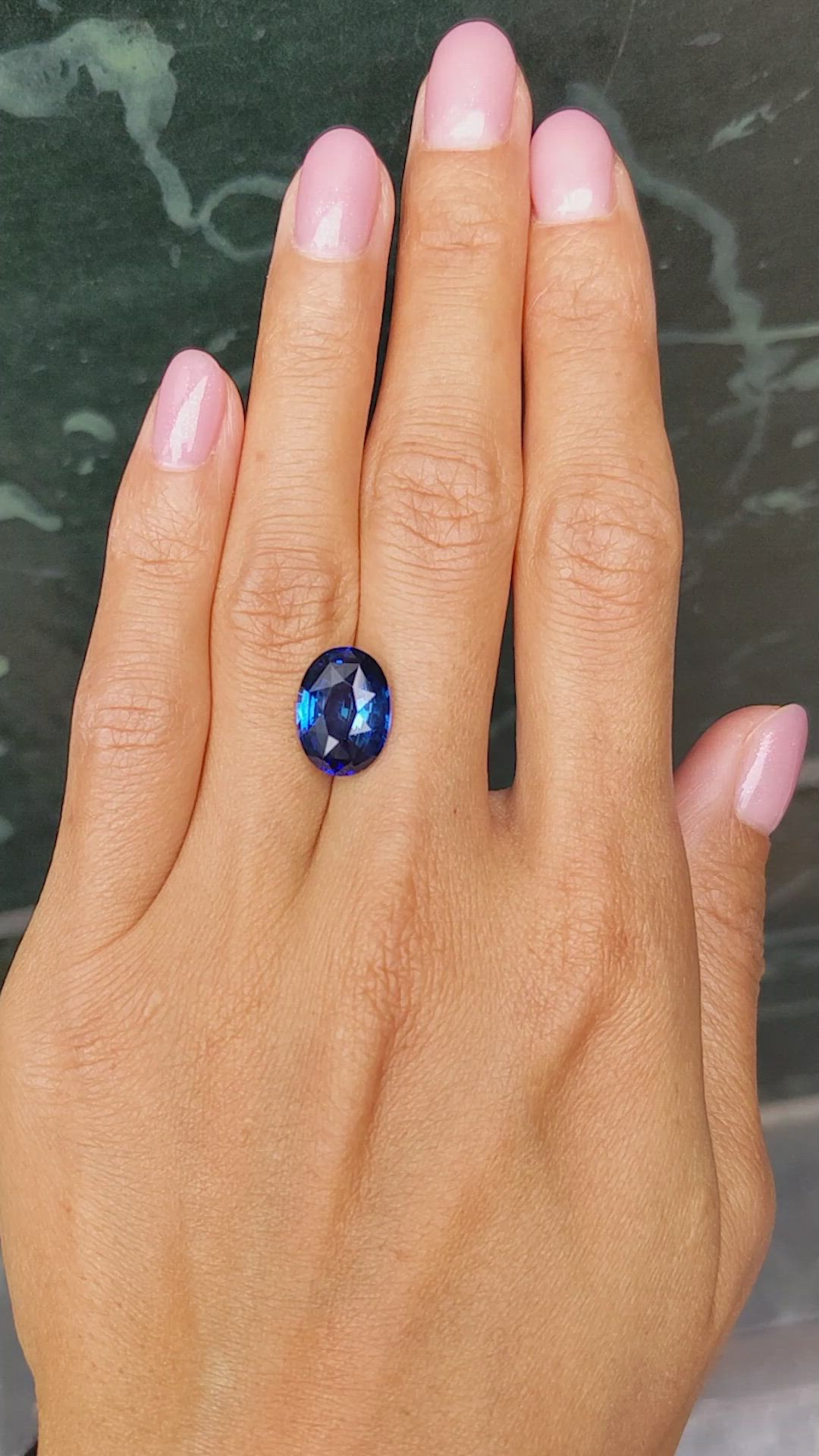 6.66 Ct. Blue Sapphire from Ceylon (Sri Lanka) Size Video