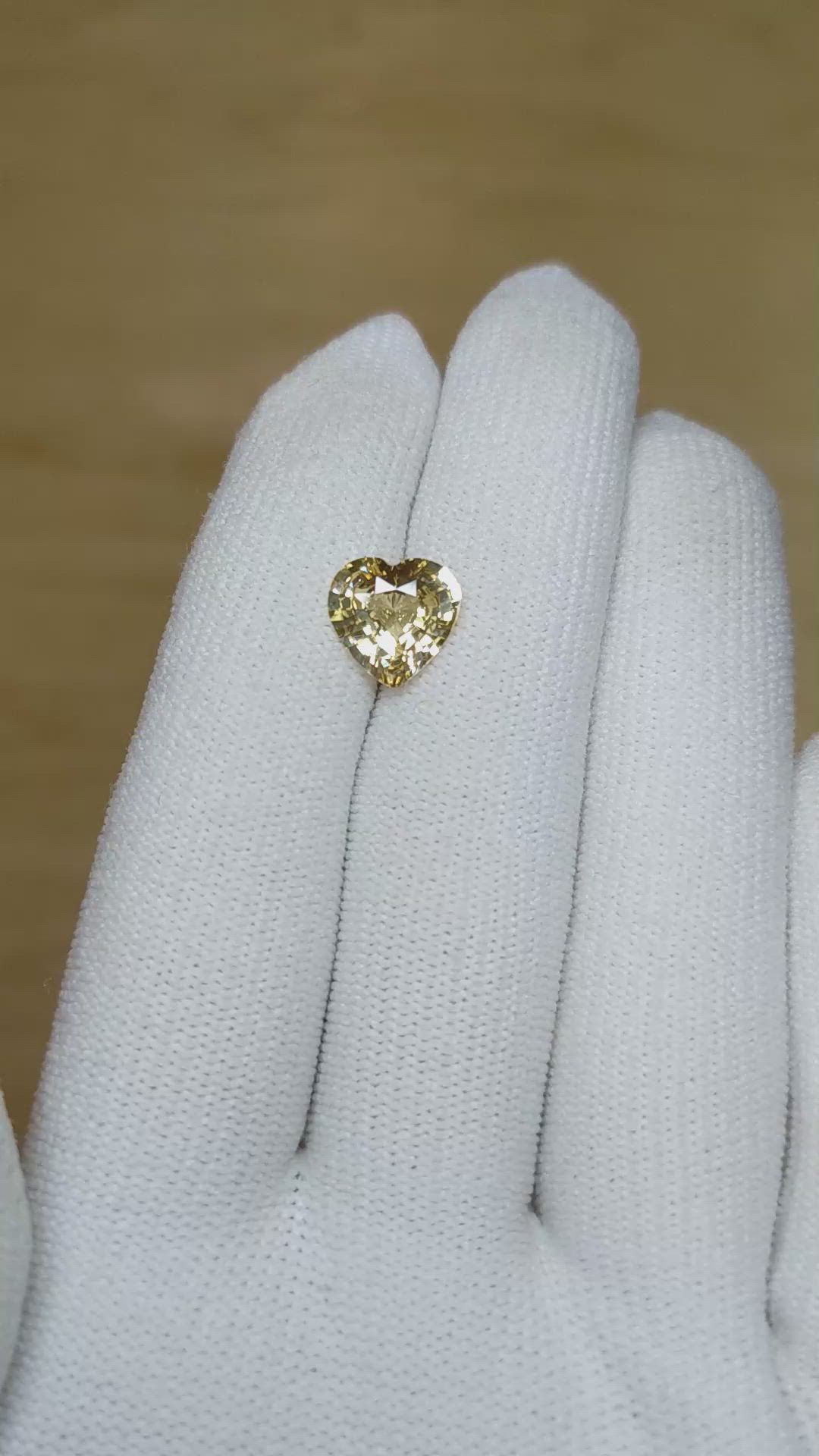 2.59 Ct. Yellow Sapphire from Ceylon (Sri Lanka) Size Video