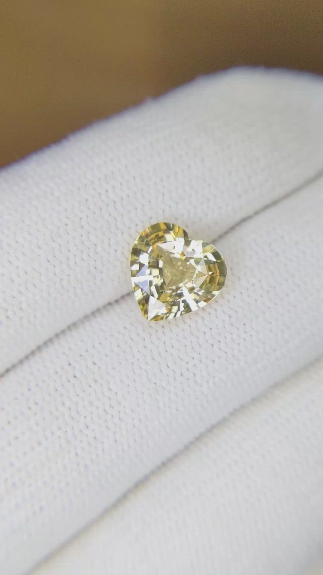 2.59 Ct. Yellow Sapphire from Ceylon (Sri Lanka) Size Video