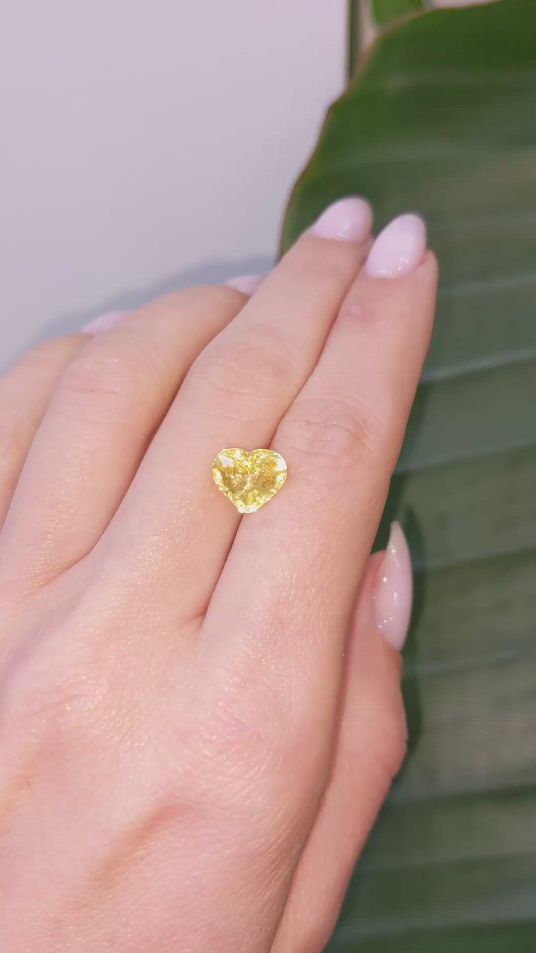 3.23 Ct. Yellow Sapphire from Ceylon (Sri Lanka) Size Video