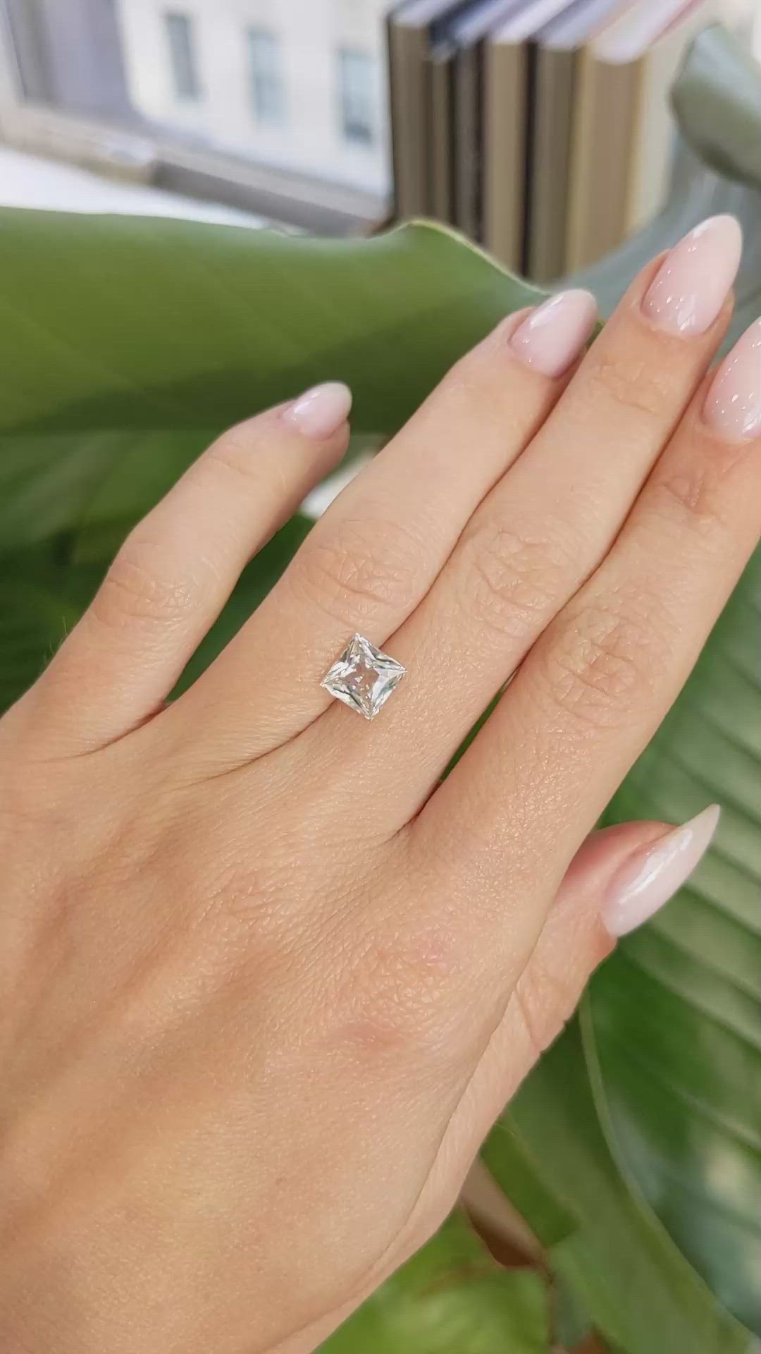 2.01 Ct. White Sapphire from Ceylon (Sri Lanka) Size Video
