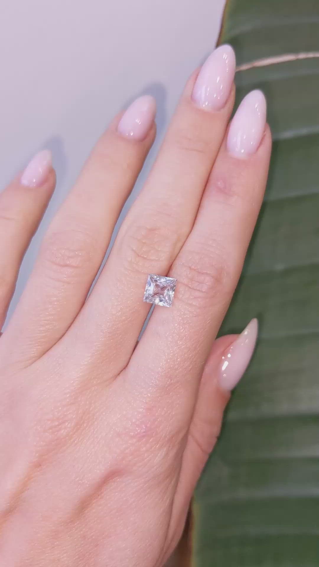 2.21 Ct. White Sapphire from Ceylon (Sri Lanka) Size Video
