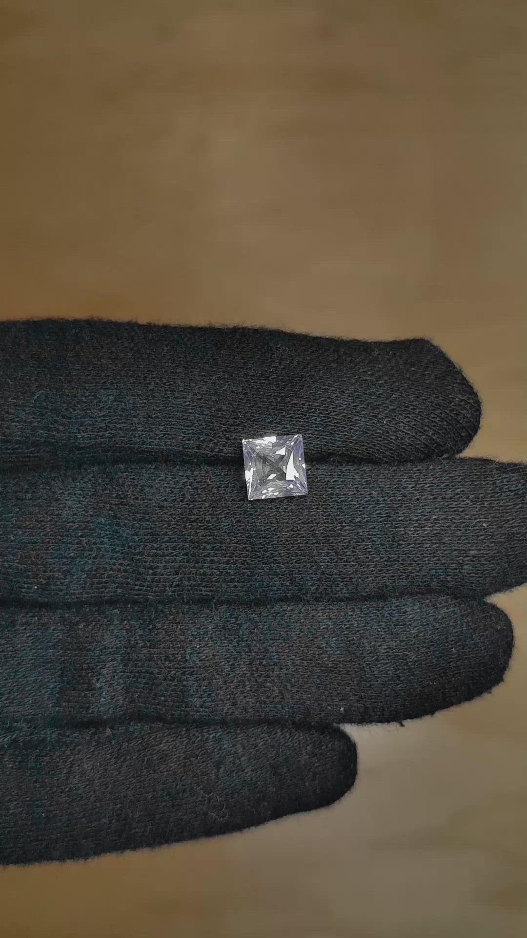 2.21 Ct. White Sapphire from Ceylon (Sri Lanka) Size Video