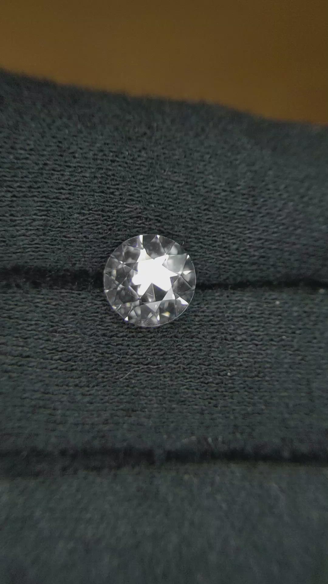 2.00 Ct. White Sapphire from Ceylon (Sri Lanka) Size Video