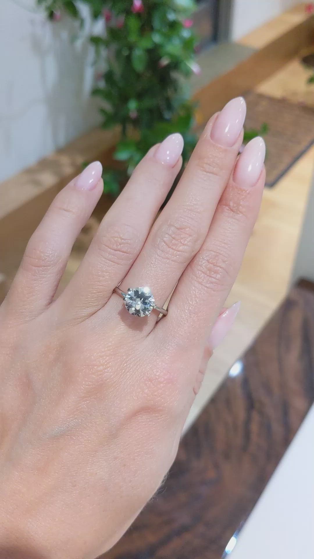 2.39 Ct. White Sapphire from Ceylon (Sri Lanka) Size Video