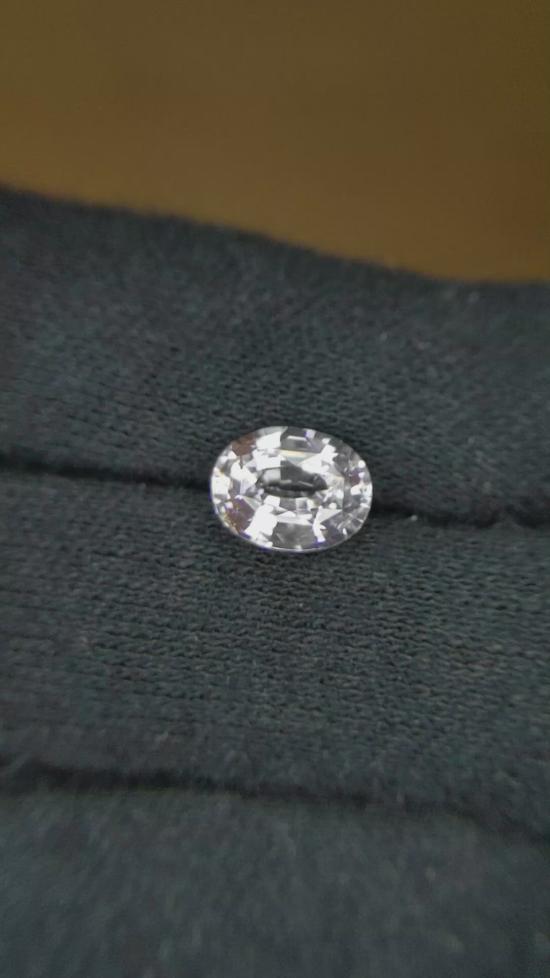 2.12 Ct. White Sapphire from Ceylon (Sri Lanka) Size Video