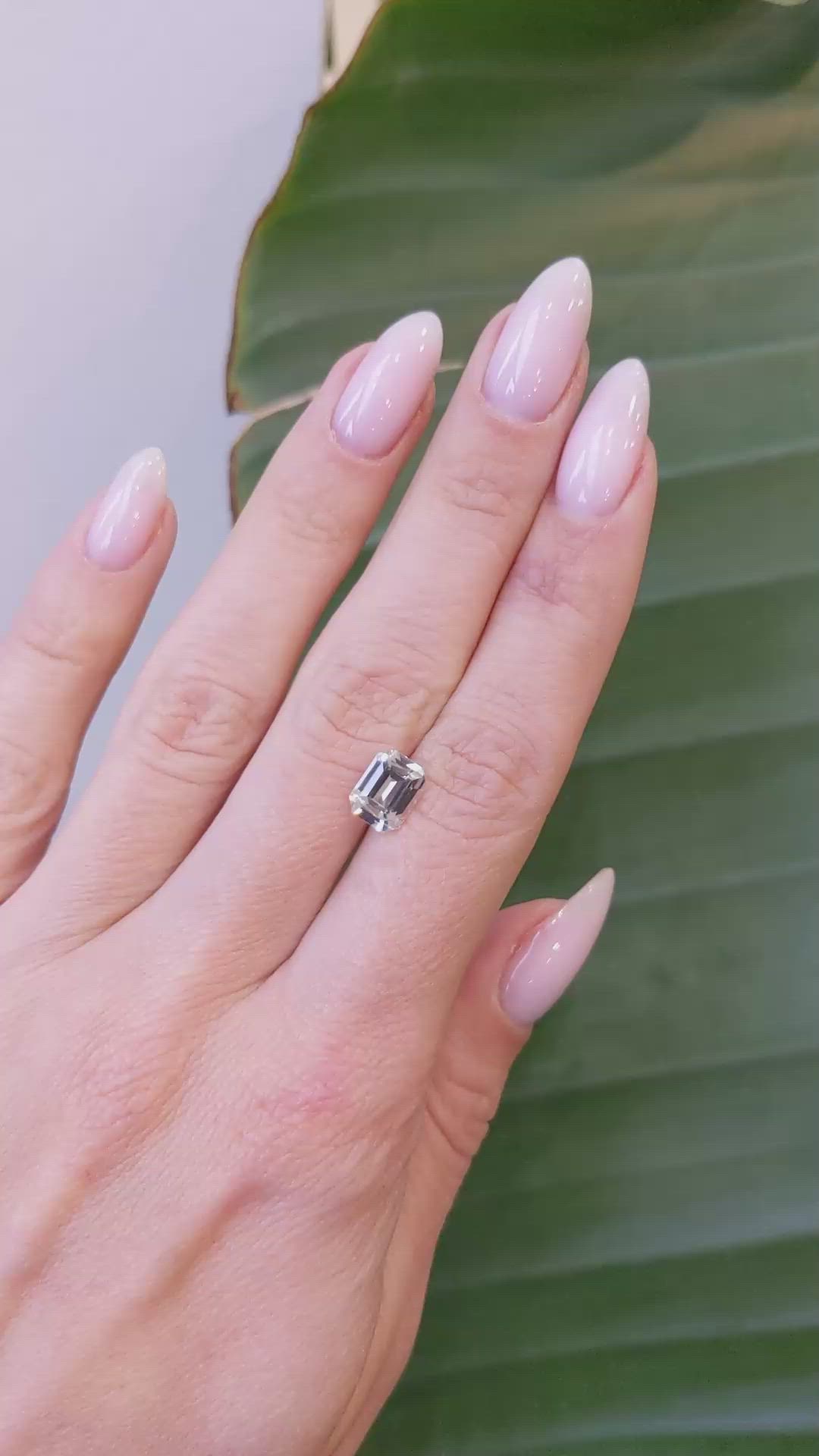 2.09 Ct. White Sapphire from Ceylon (Sri Lanka) Size Video