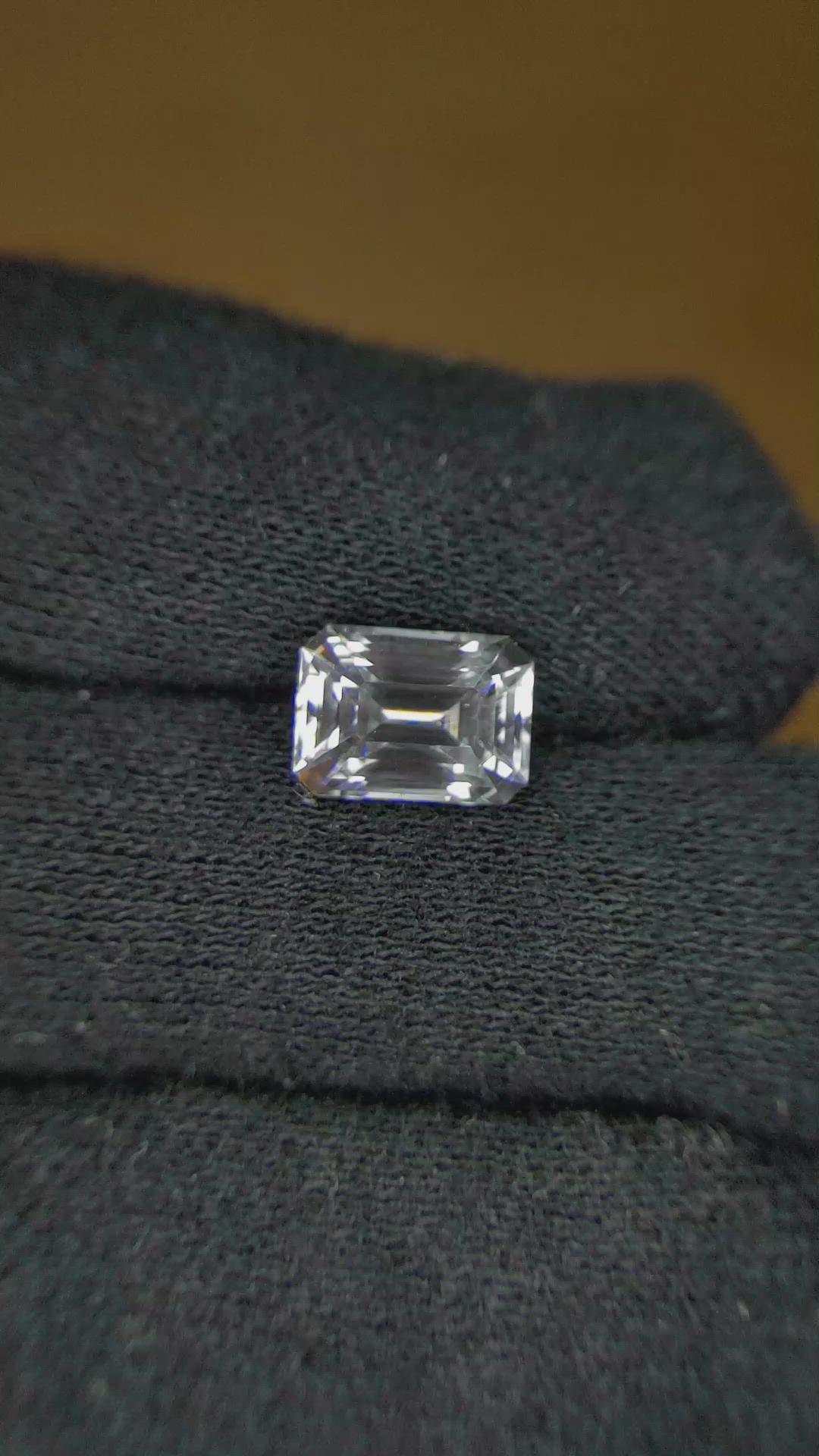 2.50 Ct. White Sapphire from Ceylon (Sri Lanka) Size Video